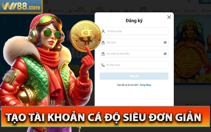 Tạo tài khoản cá độ siêu đơn giản